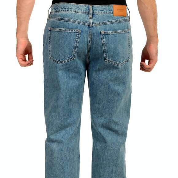 Burberry Men's "Haringate" Mid Blue Straight Leg Jeans US 34/32 IT 34/32 - Picture 3 of 6